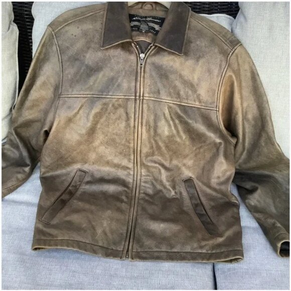 Vintage Eddie Bauer Oversized Leather Jacket - Picture 3 of 5